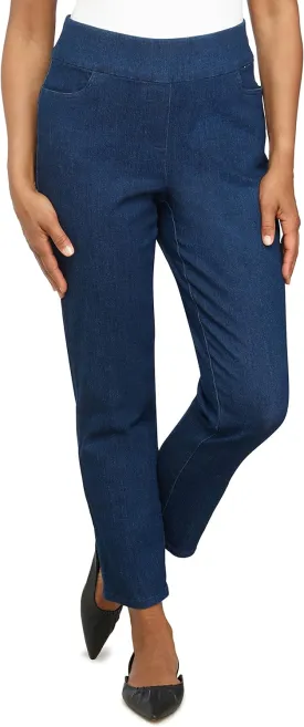 Alfred Dunner Womens Petite Super Stretch Mid-Rise Short Length Pant
