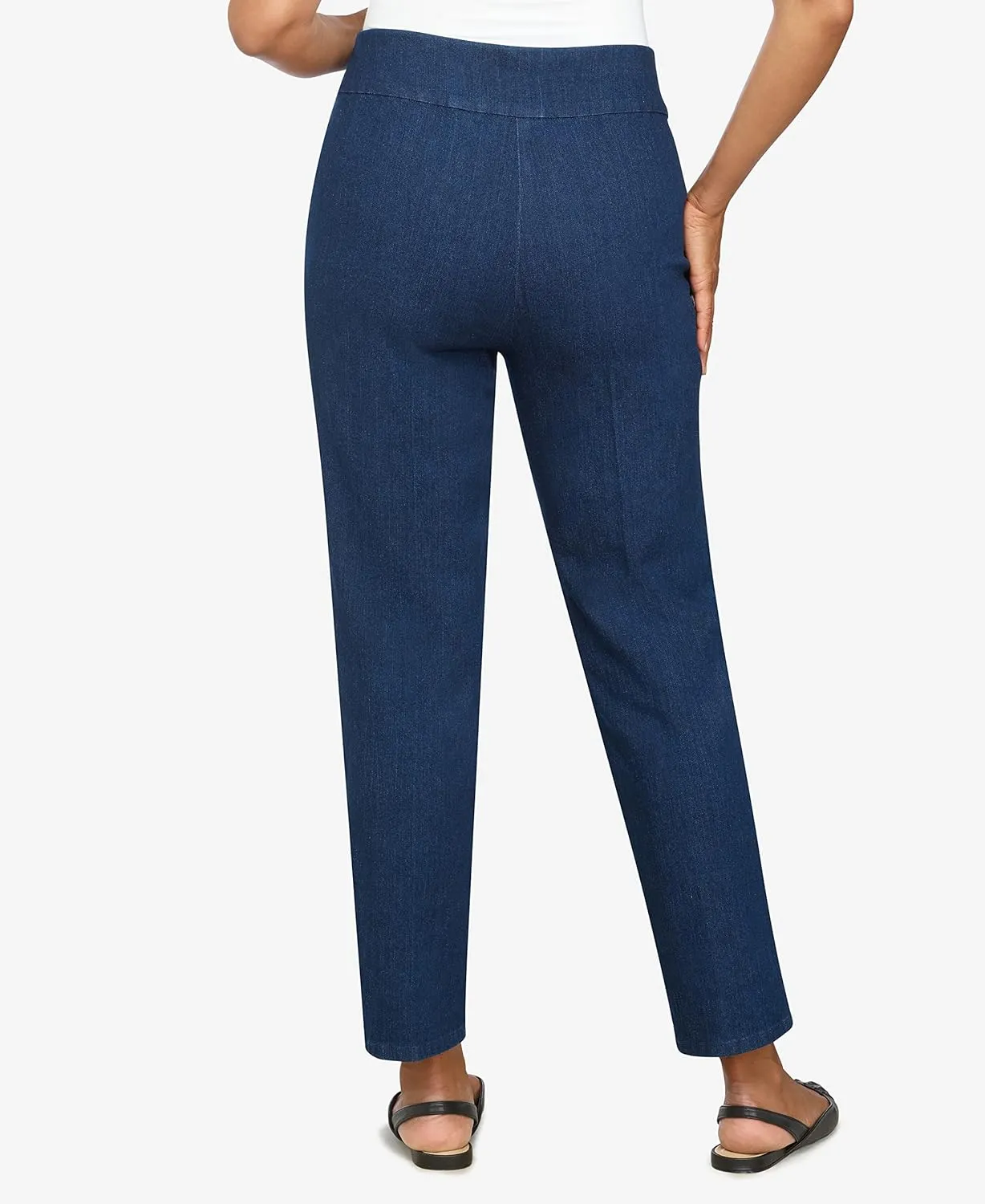 Alfred Dunner Womens Petite Super Stretch Mid-Rise Short Length Pant