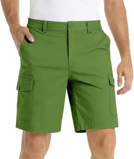 Athletic Cargo Shorts for Men Casual Lightweight Baggy Button Zipper Pants Loose Pockets Summer Beach Half Pants