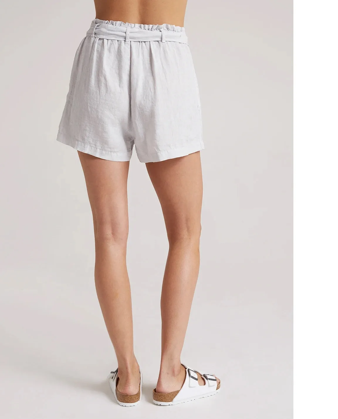 Bella Dahl - Belted Button Front Short in Silverstone