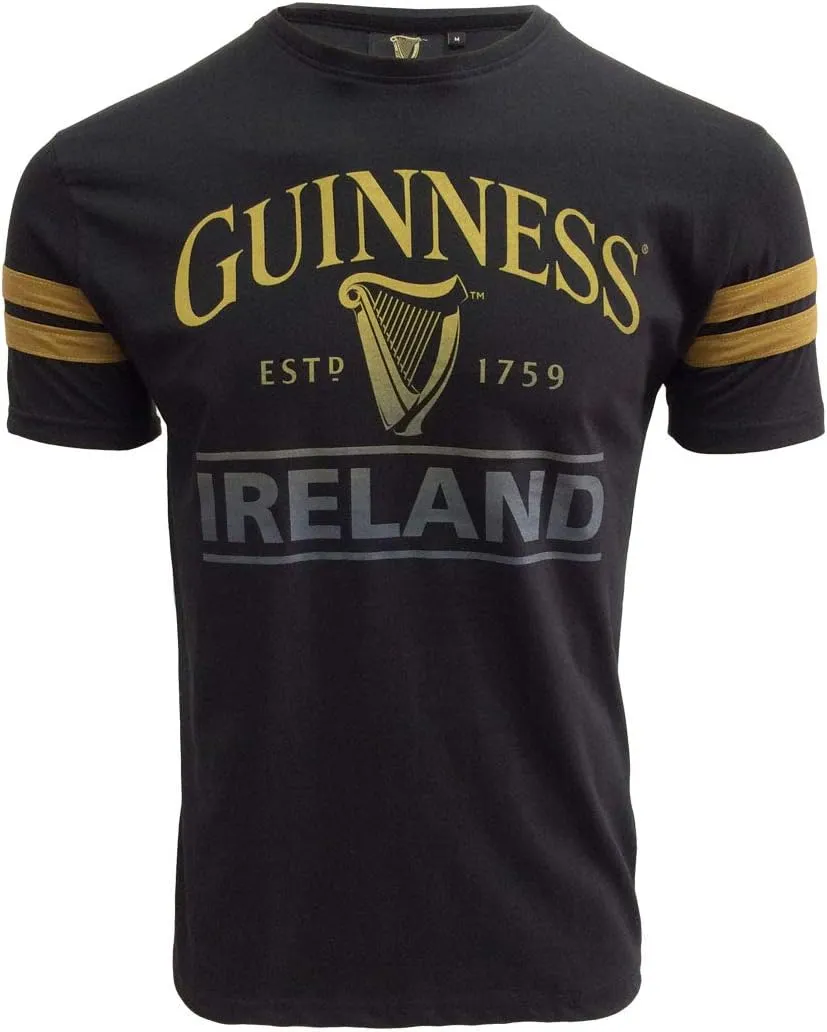 Black Deep Tan Tape Tee-Shirt (Black/Deep Tan, X-Large)