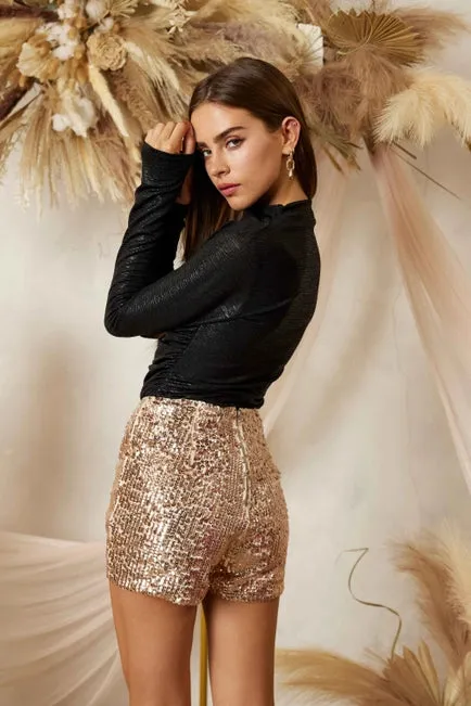 Endless Blu Sequin Shorts