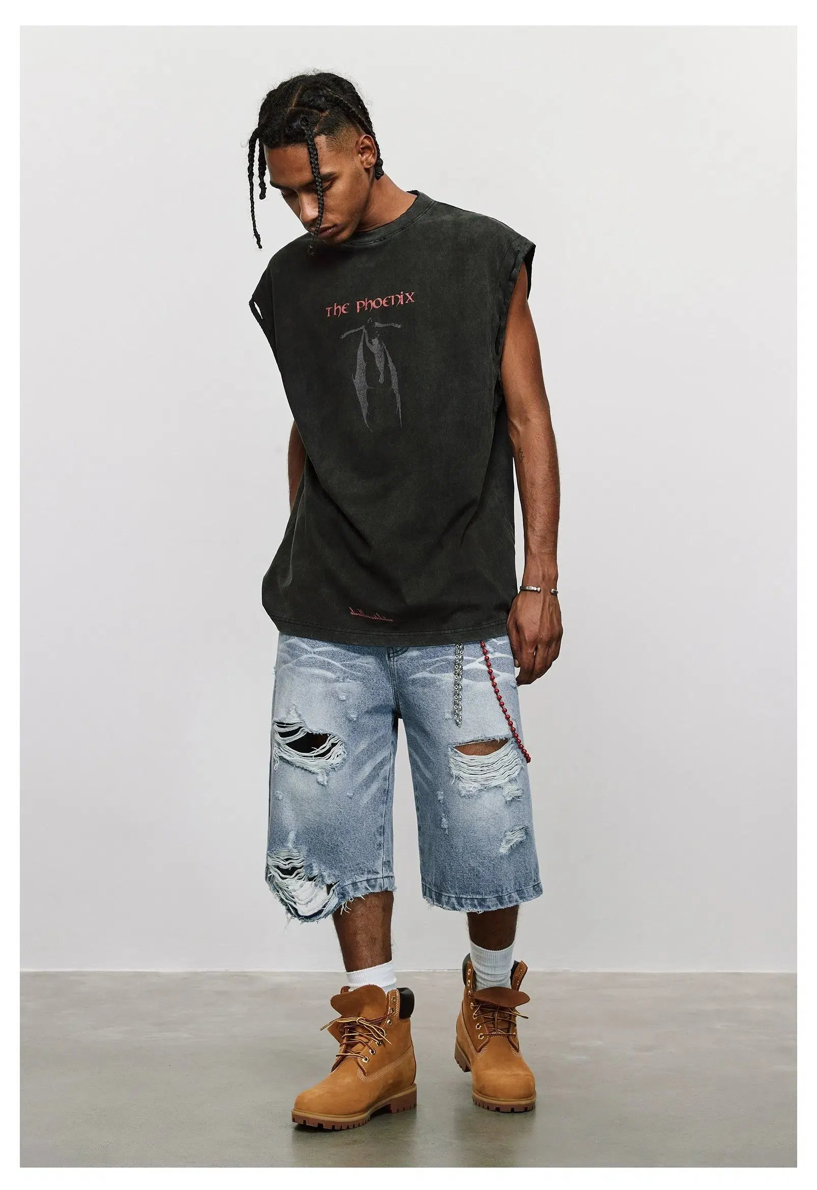Extra Distressed Denim Shorts