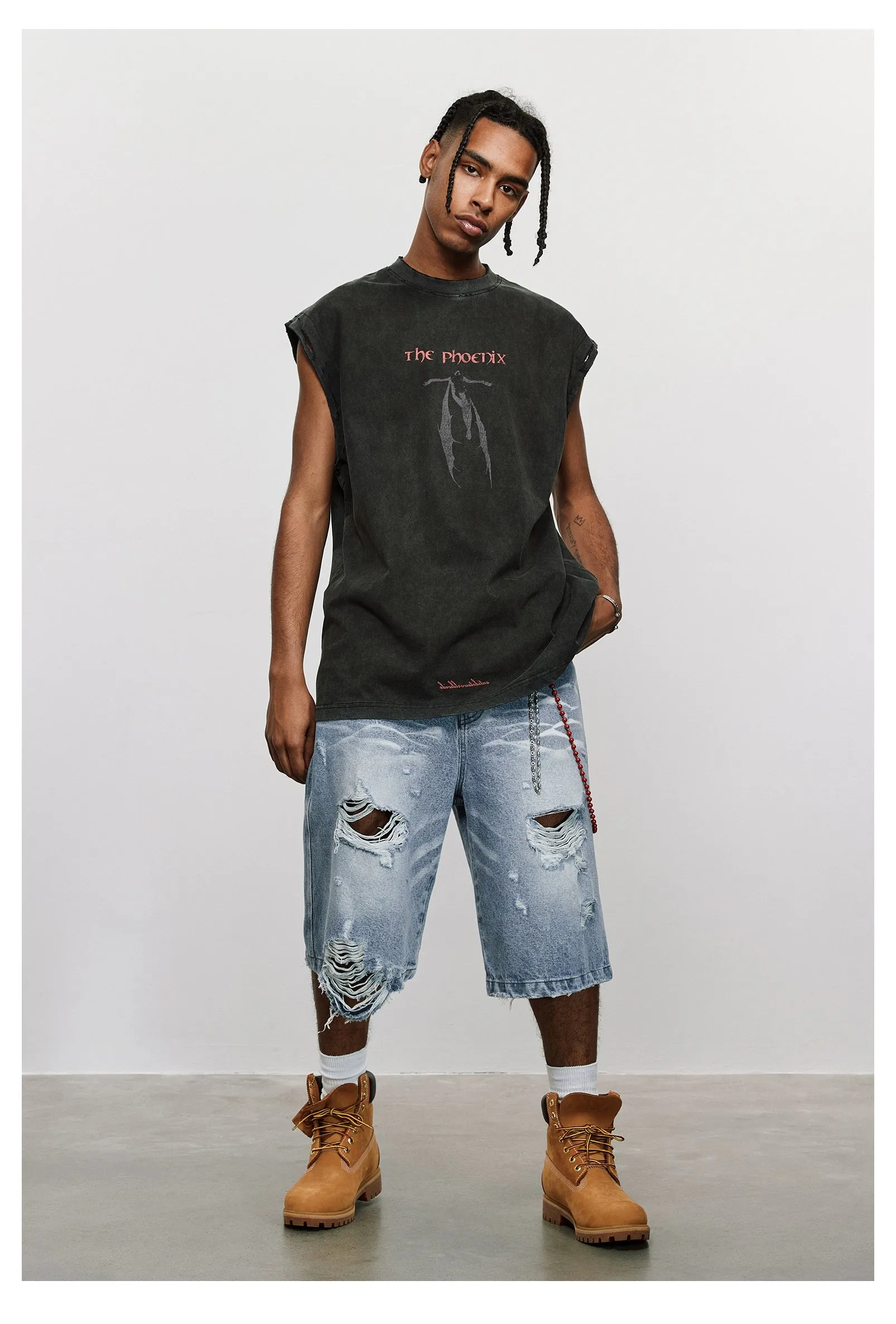 Extra Distressed Denim Shorts