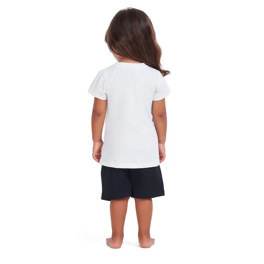 Girls summer pajama set Giraffe t-shirt   Black shorts