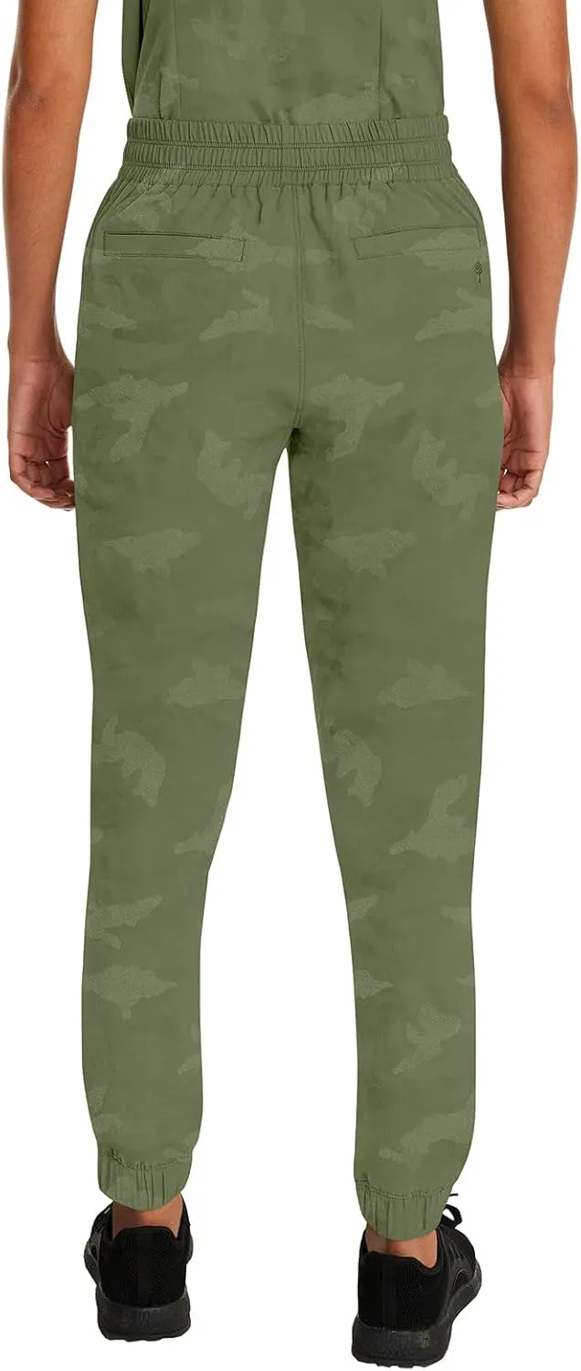 Healing Hands Scrubs for Women Jogger Camo Pant Tate 5 Pockets Moisture Wicking, Easy Care, 360 Stretch, Quick Dry - 9350
