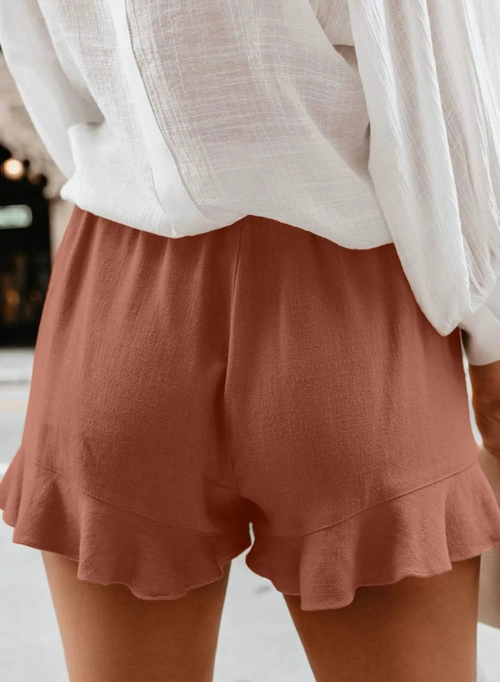 HUUSA Women's Casual Loose Summer Beach Shorts Comfy High Waist Loungwear Athletic Shorts with Pockets