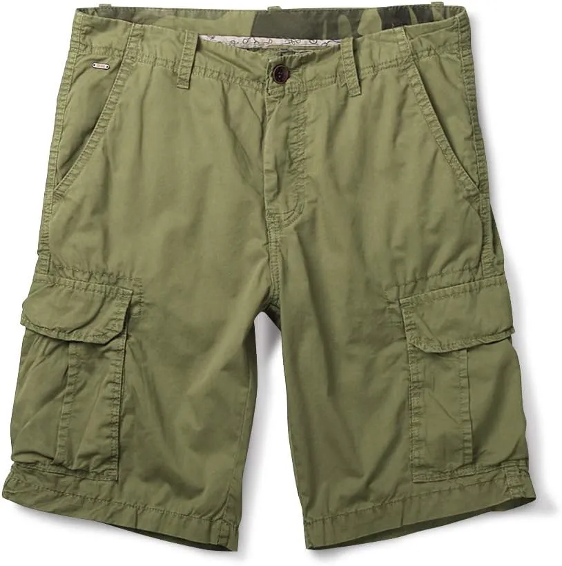 OCHENTA Men's Lightweight Cargo Shorts with Pockets Cotton Shorts for Men Casual (No Belt)