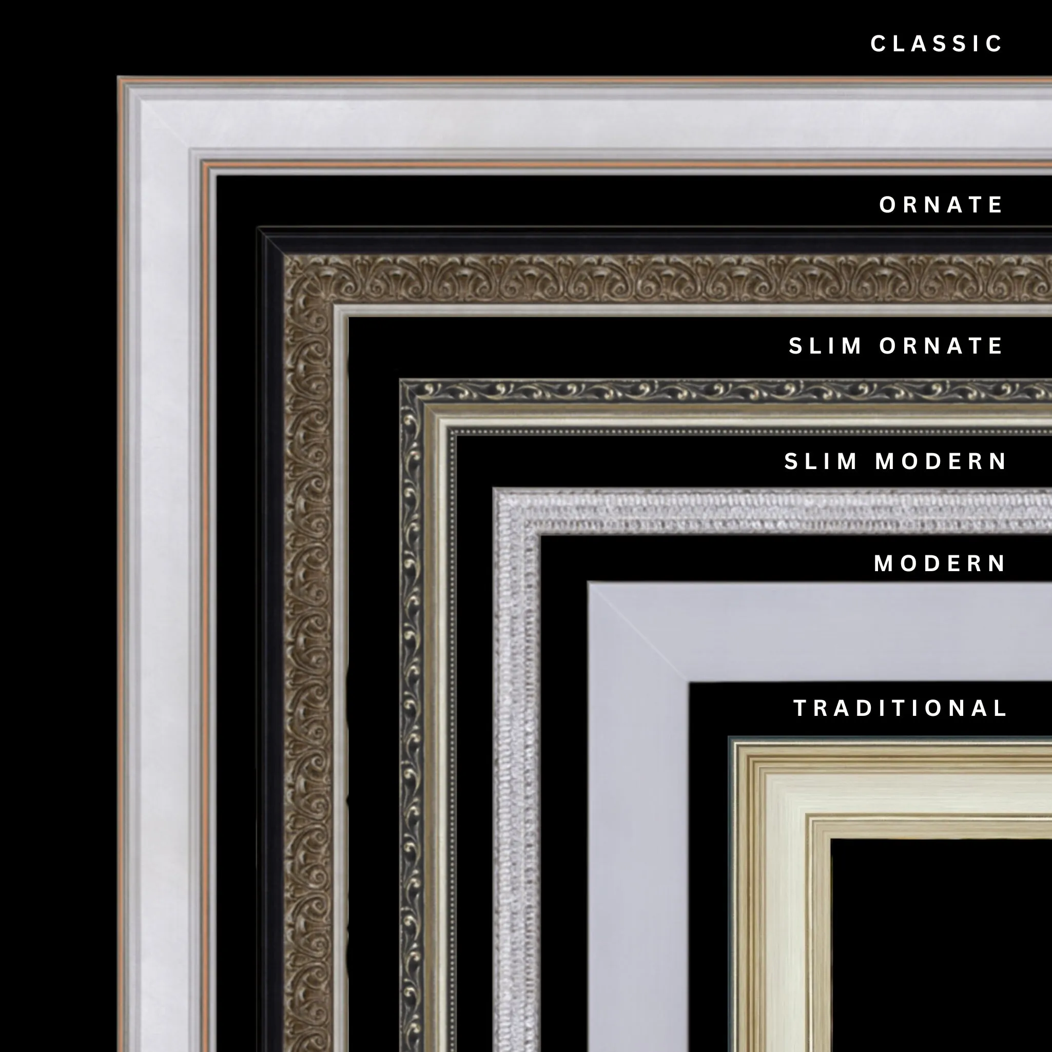 Silver 33x48 Picture Frame Ornate Traditional Classic Antique