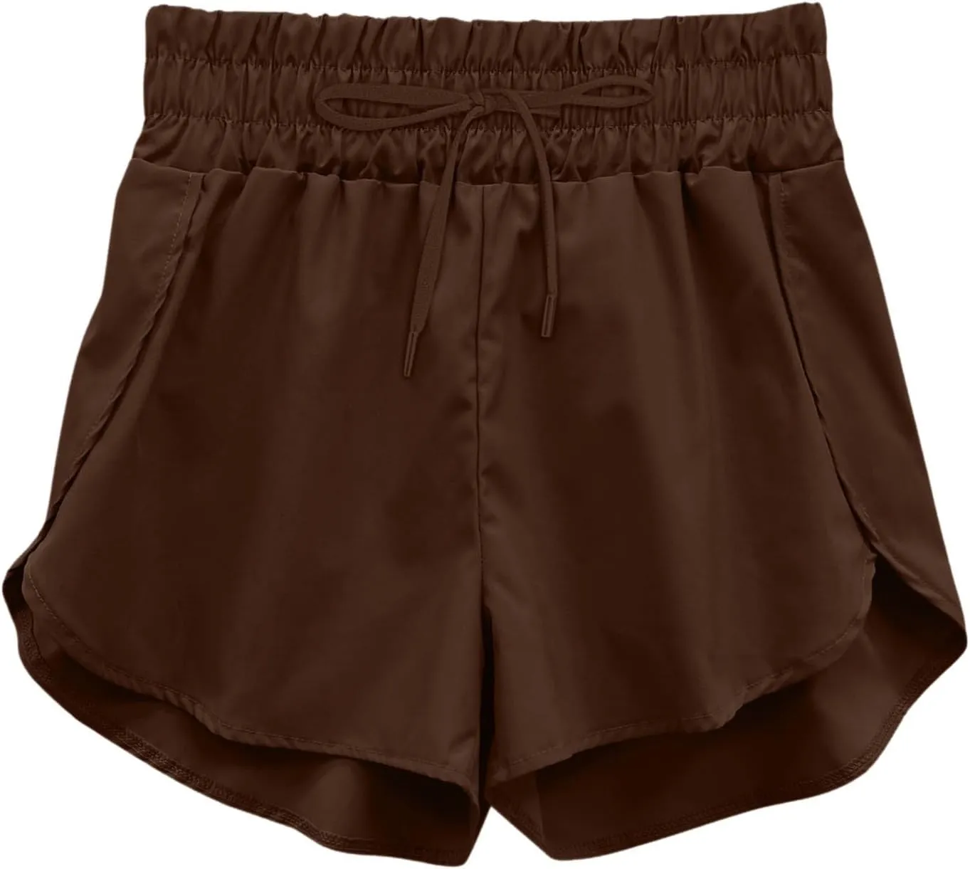 Womens High Waisted Running Shorts Side Split Drawstring Quick Dry Short Pants Outdoor Shorts for Athletic Gym Track Workout