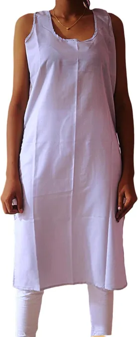 Women's Long Cotton Inner Slip Innerwear, Sleeveless Camisole for Sheer Kurtis
