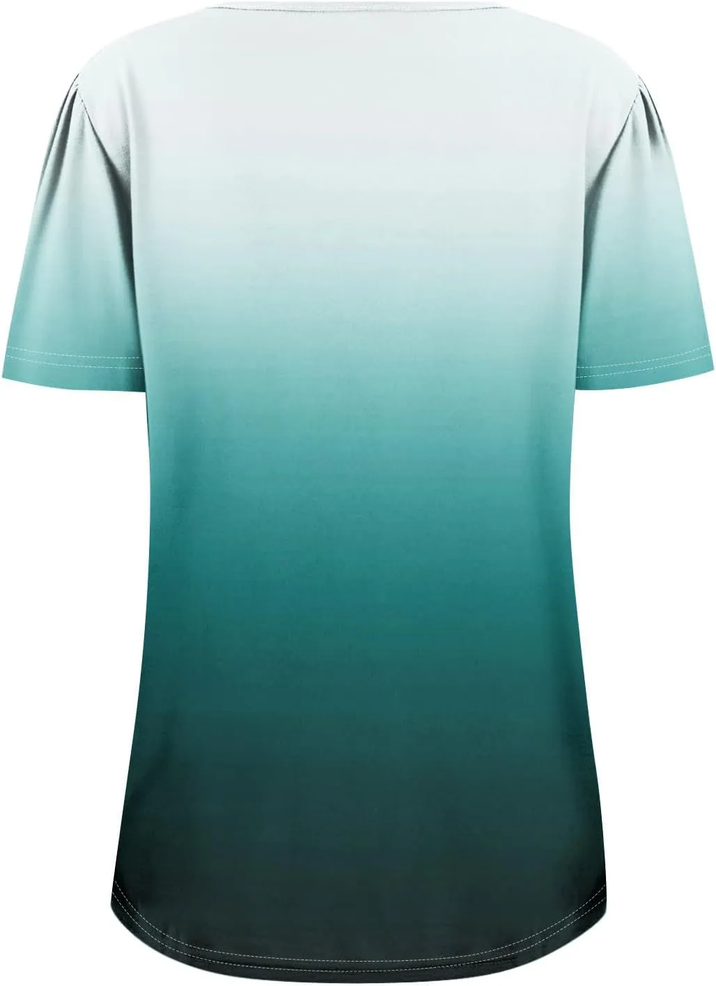 Womens Short Sleeve Tops Dressy Casual Blouses Spring Summer Outfits Flowy Pleated Front Crewneck Tee Shirts