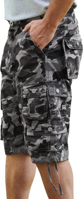 YGREYG Mens Cargo Shorts Long Capri Below The Knee Shorts 3/4 Relaxed Fit Long Shorts with Pockets